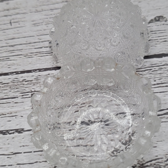 Vintage  Lacy Daisy Open Salt Cellars EAPG Pair - Picture 3 of 8